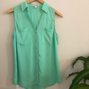 Teal blouse - express